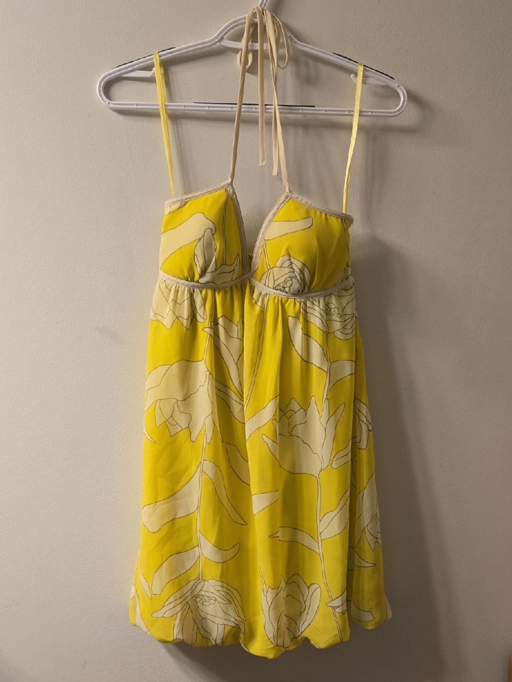 Charlotte Russe Bright Yellow Smocked Top